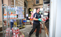 Inverclyde Council staff volunteer to sort and distribute two tonnes of food to community groups supporting vulnerable people